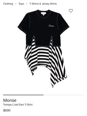 Monse Trompe L'oeil Dart T-Shirt